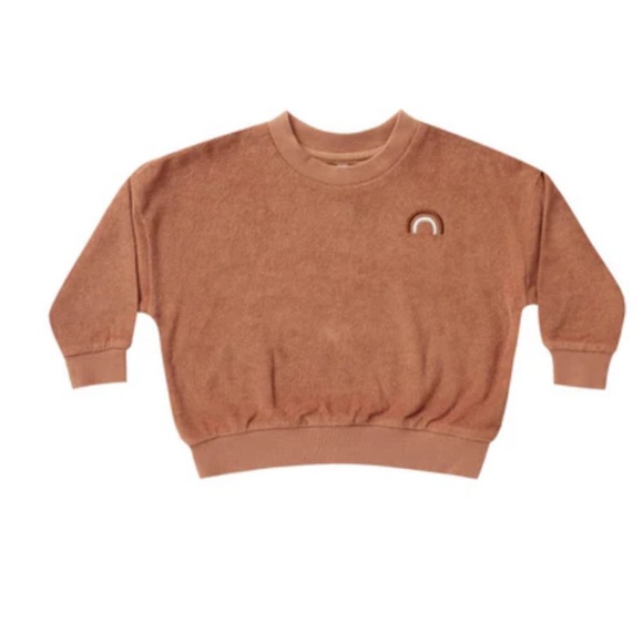 Rylee & Cru Terracotta Terry Crewneck Sweatshirt - Picture 1 of 2